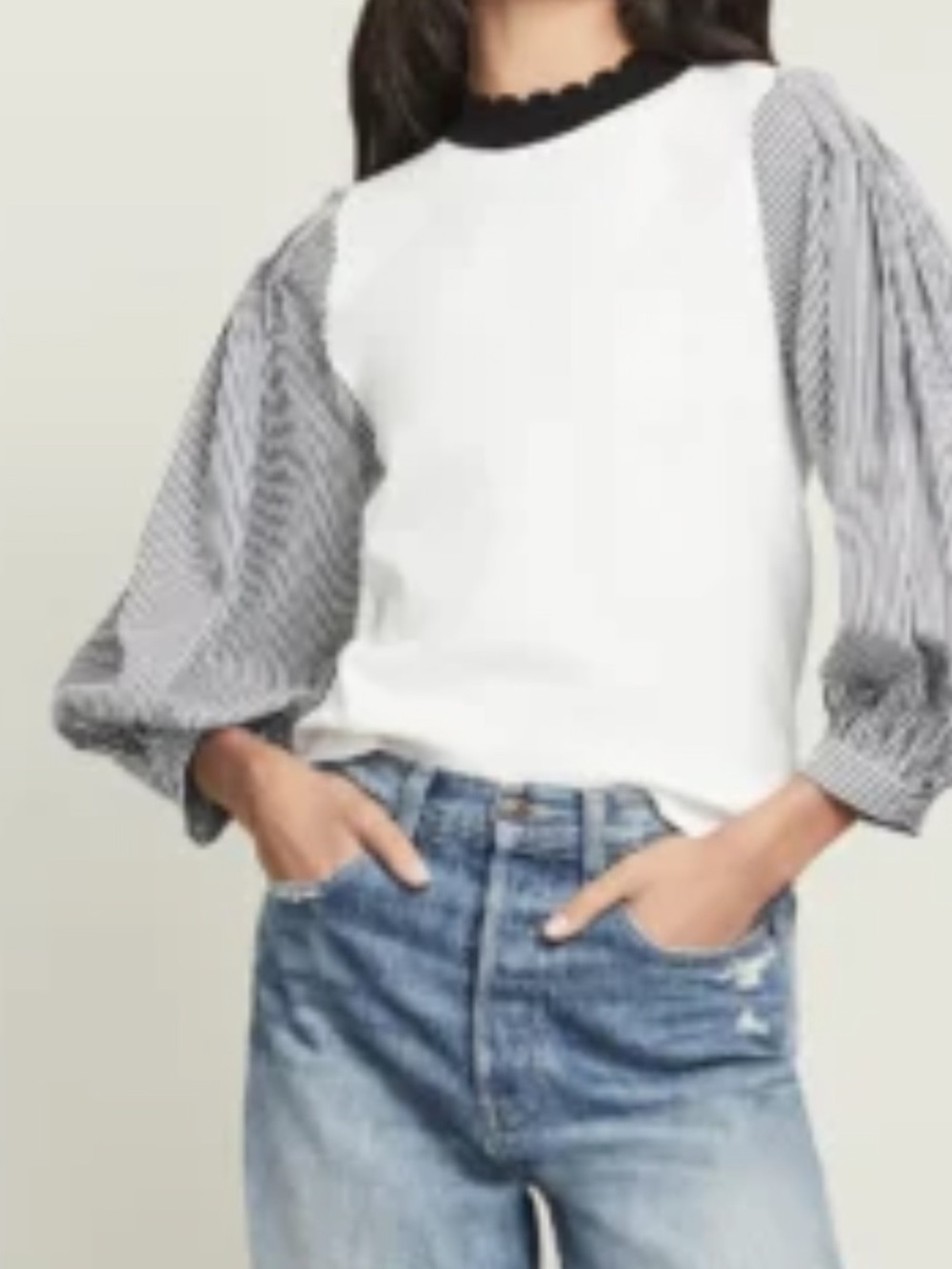 VERONICA BEARD WOMENS Blouse $398 Pullover Blue - Withe S. S  Jl26